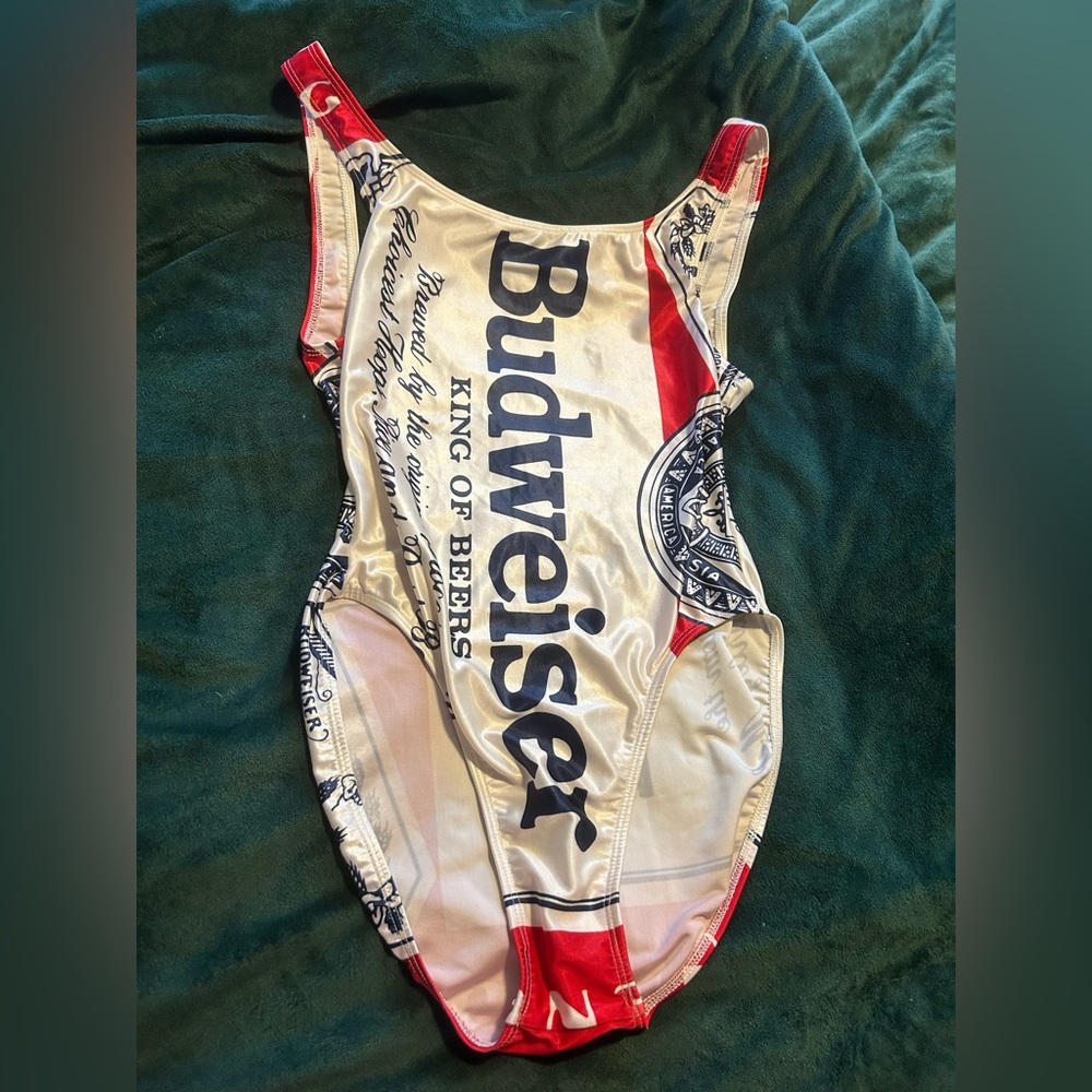 Vintage Budweiser high cut bathing suit